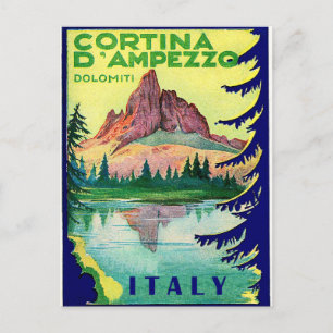 Cortina D' Ampezzo, Dolomiti-Alpen, Italien, vinta Postkarte