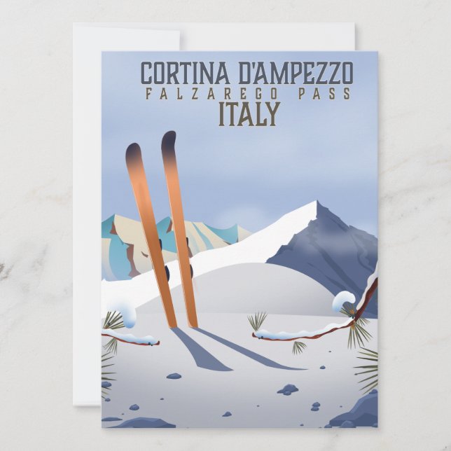 Cortina d'Ampezzi Italien Skilanglauf Kunst, Dicht (Vorderseite)