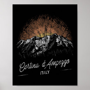 Cortina D'ampezzo Berge Italien Wandern im Freien Poster