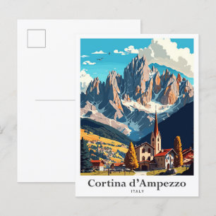 Cortina d'ampezzo Italien Reisevorführung Postkarte