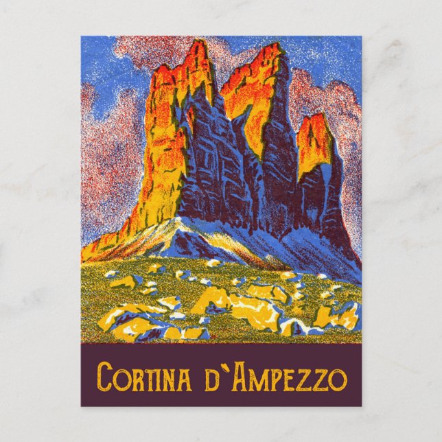 Cortina d'Ampezzo Mountains, Italien Postkarte (Vorderseite)