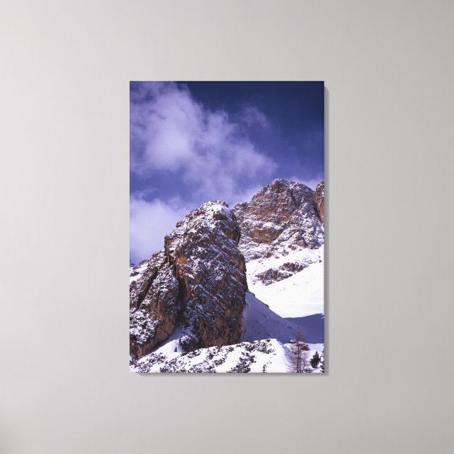 Cortina D'ampezzo Winterurlaubskarte Leinwanddruck (Vorderseite)
