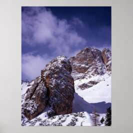 Cortina D'ampezzo Winterurlaubskarte Poster