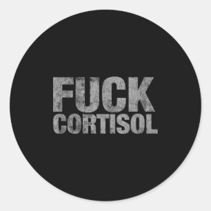 Cortisol-Anstieg Meme Gesundheit Anti-Stress-Bewus Runder Aufkleber