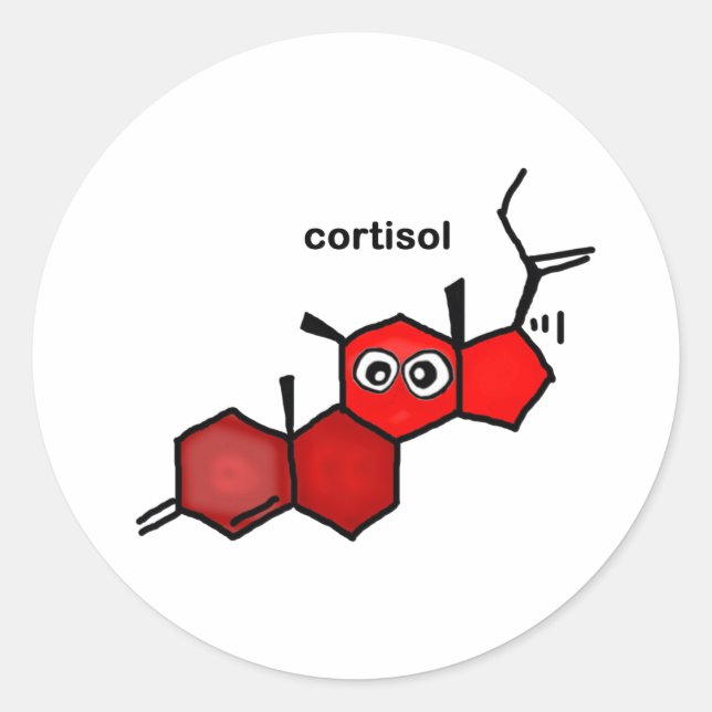 Cortisol Runder Aufkleber (Vorderseite)