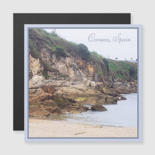 Coruna, Espagne   Carte magnétique Sandy Bay Ocean