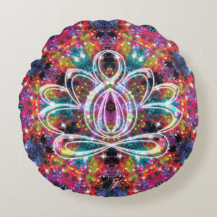 Coruscation Zen Lotus Coussin rond