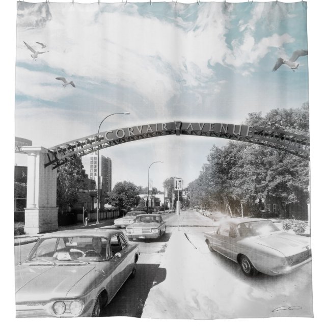 Corvair Alleen-Duschvorhang Duschvorhang (Vorderseite)