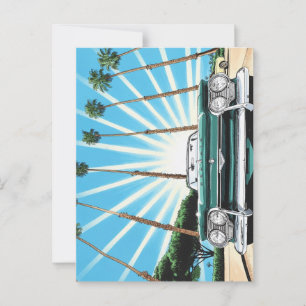 Corvair Pop Art Palm Tree Postkarte