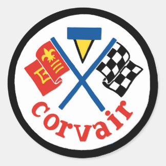 Corvair Vintag Patch 2 Farbe/Schwarz Aufkleber
