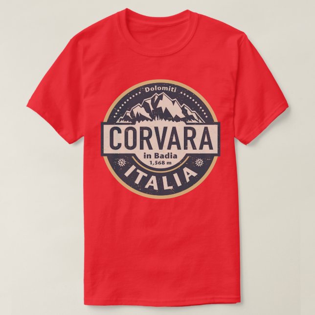 Corvara Südtirol Italien T-Shirt (Design vorne)