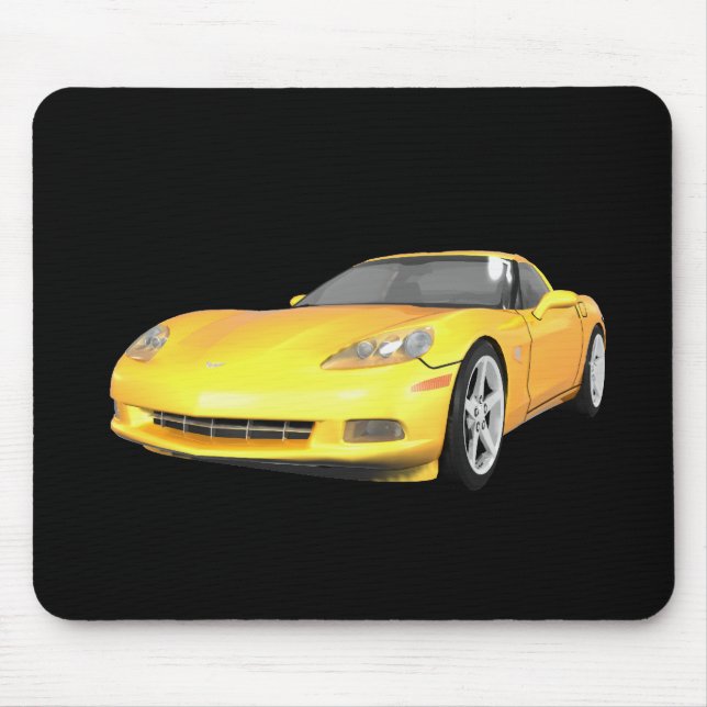 Corvette 2008: Sportwagen: Gelb Fertig: Mousepad (Vorne)