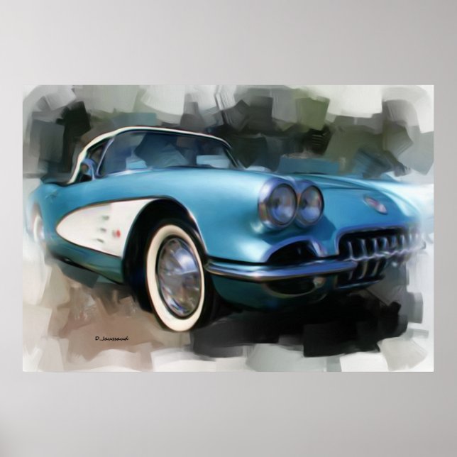 Corvette Art Print Poster (Vorne)