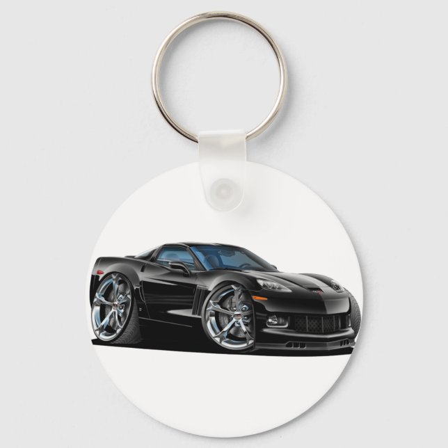 Corvette Black Car 2010-12 Schlüsselanhänger (Vorderseite)