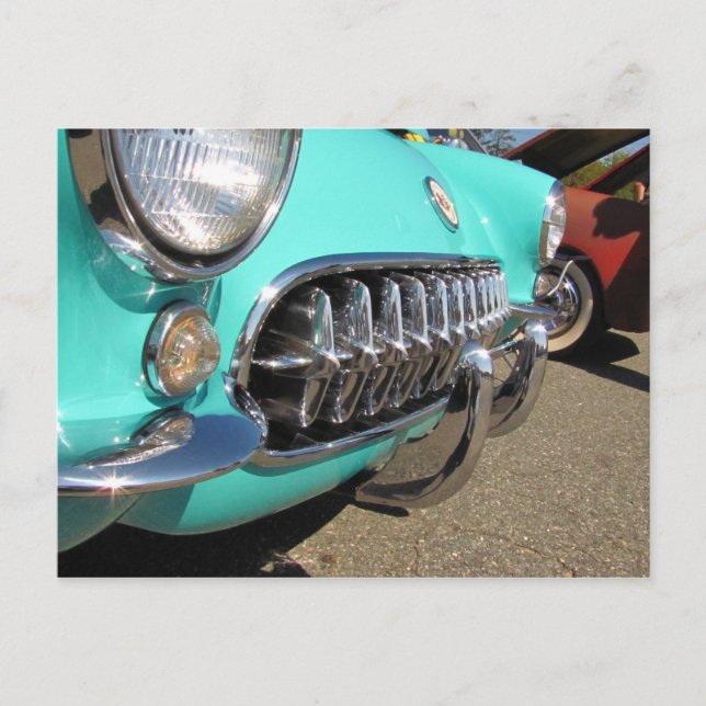 Corvette bleue ~ carte postale (Devant)