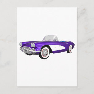 Corvette C1 1961: Lila Finish: Postkarte