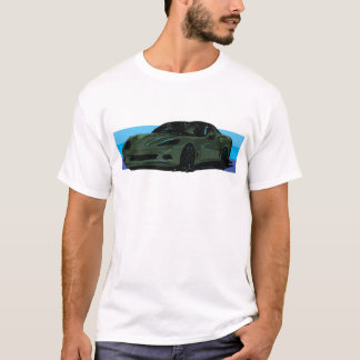 Corvette C6 Dunkelgrüne Sportscar mit blauem Strei T-Shirt