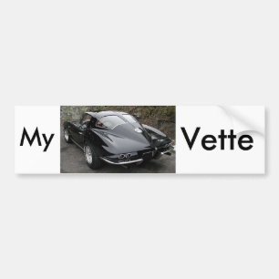 Corvette Classic Black Split Window Autoaufkleber