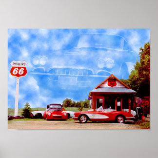 Corvette Clouds Poster