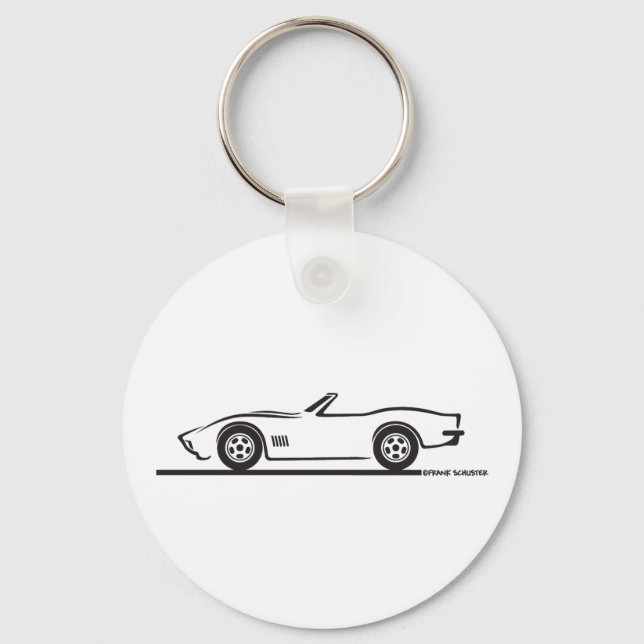 Corvette Convertible 1970-72 Schlüsselanhänger (Vorderseite)