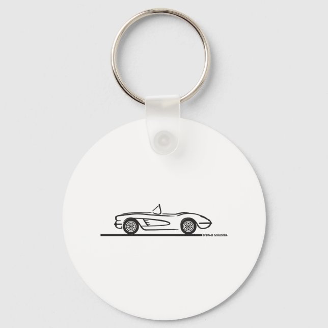 Corvette-Konvertible 1958 Schlüsselanhänger (Vorderseite)