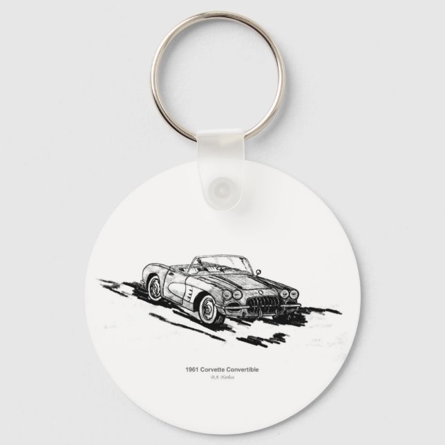 Corvette-Konvertible 1961 Schlüsselanhänger (Vorderseite)