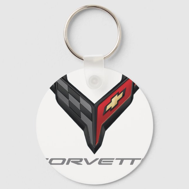 Corvette-Logo 3 Schlüsselanhänger (Vorderseite)