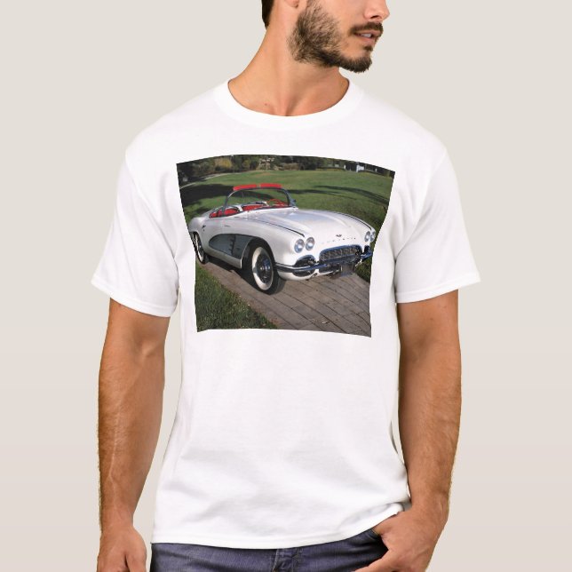 Corvette Oldtimer klassische Autos Oldtimer T-Shirt (Vorderseite)