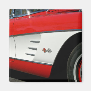 Corvette rouge - Aimant