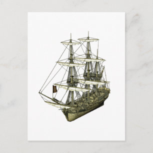 Corvette Sailboat mit Segel Postkarte