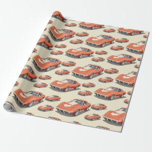 Corvette Wrapping Paper Geschenkpapier