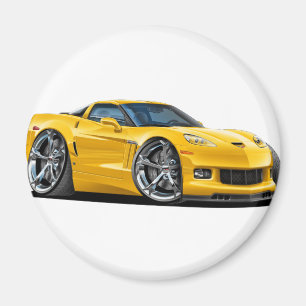 Corvette Yellow Car 2010-12 Magnet