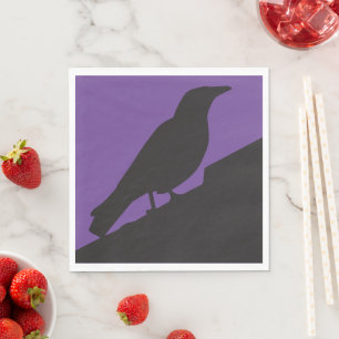 Corvids - Blackbird Raven Serviette