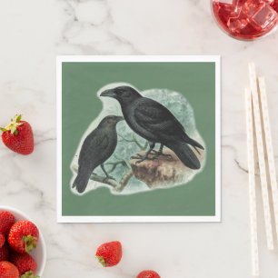 Corvids - Blackbird Raven Serviette