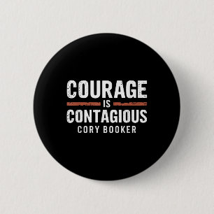 Cory Booker Courage ist ansteckend Zitat politisch Button