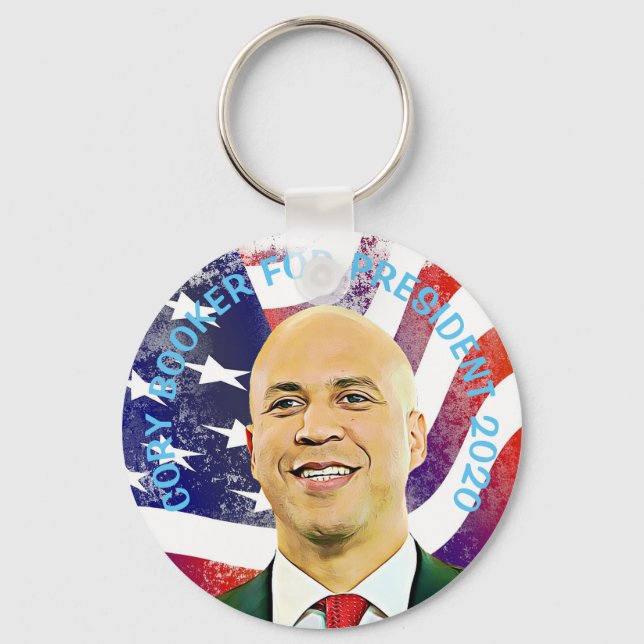 Cory Booker für Präsident 2020 Schlüsselanhänger (Vorderseite)