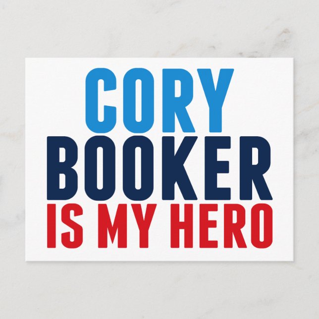 Cory Booker ist mein Held Postkarte (Vorderseite)