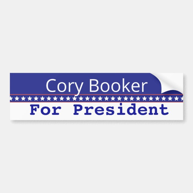 Cory Booker Präsident 2020 Wahl Autoaufkleber (Vorne)