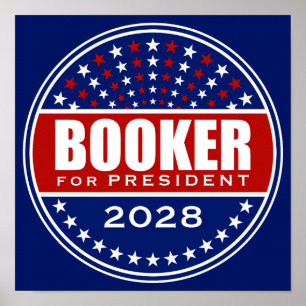Cory Booker Präsident 2028 Poster