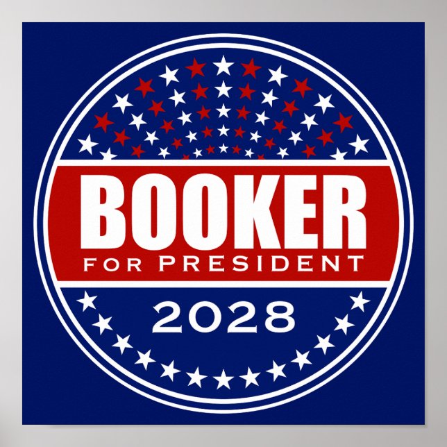 Cory Booker Präsident 2028 Poster (Vorne)