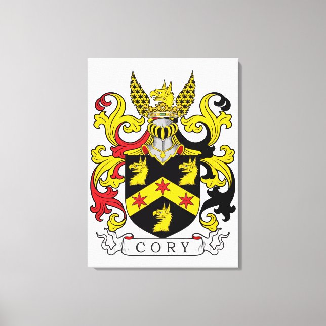 Cory Familienwappen (Irisch) Leinwanddruck (Vorderseite)