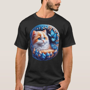 Cos Ragdoll in einem Fisch T-Shirt