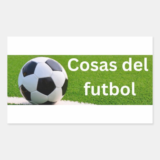 Cosas del futbol rechteckiger aufkleber (Vorderseite)