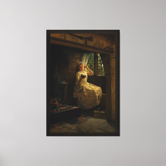 Cosey Corner by Frank Millet Leinwanddruck (Vorderseite)