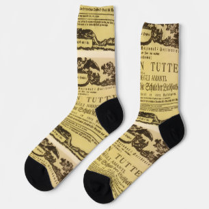 Così Fan Tutte Playbill (Mozart) auf Deutsch Socken