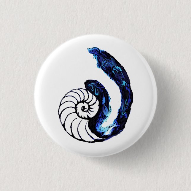Cosima Tätowierungs-Waisen-Schwarz-kundengerechter Button (Vorderseite)