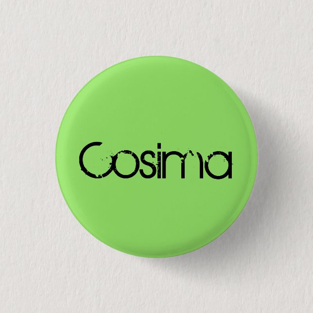Cosima vom verwaisten schwarzen, beunruhigten button (Vorderseite)