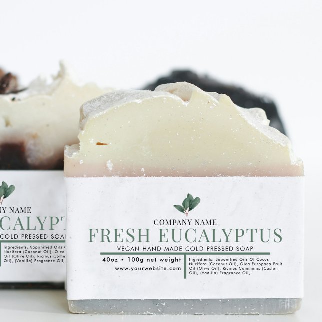 Cosmetic Bar Soap Bly Band Label Wrap Eukalyptus (Cosmetic Bar Soap Belly Band Label Wrap Eucalyptus)