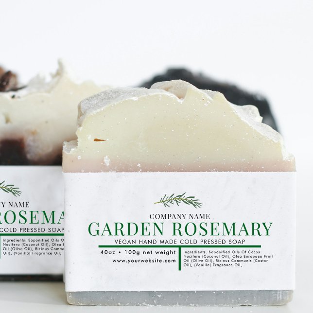 Cosmetic Bar Soap Bly Band Label Wrap Rosemary (Cosmetic Bar Soap Belly Band Label Wrap Rosemary)