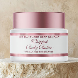 Cosmetics Body Butter Pink Foil and White Jar 